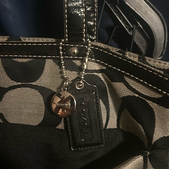 COACH Signature Stripe Jacquard Multi-function Tote/Baby Bag F13803 - Picture 11 of 15